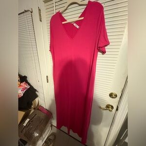 Zenana Outfitters Vibrant Pink Maxi Dress
